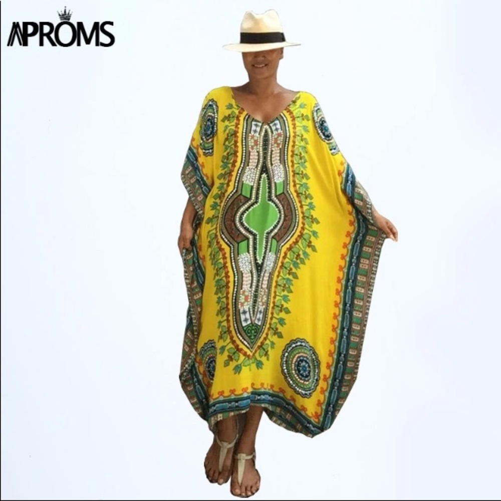 Beautiful TRADITIONAL AFRICAN PRINT 18W on model - Picture 4 of 5